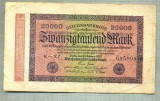 A 346 BANCNOTA-GERMANIA -20 000 MARK-anul 1923-SERIA 695899-starea care se vede, Europa