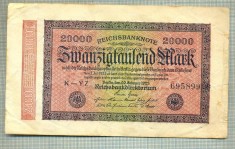 A 346 BANCNOTA-GERMANIA -20 000 MARK-anul 1923-SERIA 695899-starea care se vede