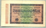 A 329 BANCNOTA-GERMANIA -20 000 MARK-anul 1923-SERIA 707708-starea care se vede, Europa