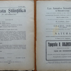 Revista Stiintifica V. Adamachi , Iasi , August , 1914 , Sahara