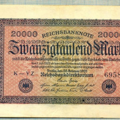 A 313 BANCNOTA-GERMANIA -20 000 MARK-anul 1923-SERIA 695825-starea care se vede