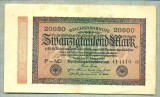 A 325 BANCNOTA-GERMANIA -20 000 MARK-anul 1923-SERIA 414410-starea care se vede