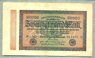 A 325 BANCNOTA-GERMANIA -20 000 MARK-anul 1923-SERIA 414410-starea care se vede foto