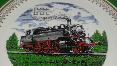 Farfurie decorativa locomotiva cu abur GDL foto