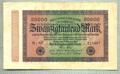 A 302 BANCNOTA-GERMANIA -20 000 MARK-anul 1923-SERIA 227467-starea care se vede