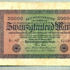 A 302 BANCNOTA-GERMANIA -20 000 MARK-anul 1923-SERIA 227467-starea care se vede