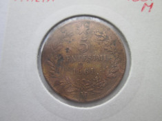 Italia 5 centesimi 1861(M) foto