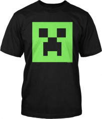Tricou -Minecraft 7-10 ani T-shirt Creeper GLOW in the DARK - ORIGINAL JINX !! foto