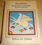 ANALIZE LITERARE SI STILISTICE - Ion Rotaru, 1987