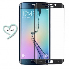 Folie Sticla curbata Black protectie ecran Samsung Galaxy S6 Edge . foto