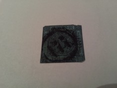 germania/baden 1858 cifra in rotund/ 3 Kr./ 40 euro foto