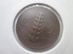 Italia 5 centesimi 1924 foto