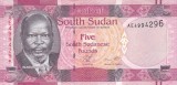 Bancnota Sudanul de Sud 5 Pounds (2011) - P6 UNC