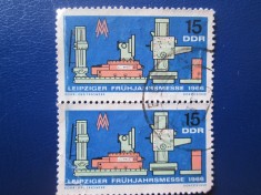 TIMBRE GERMANIA- DDR-- BLOC STAMPILAT