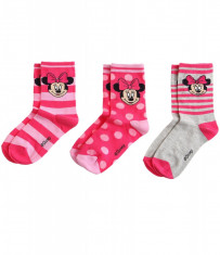 Set de 3 perechi de sosete Disney Minnie roz fuchsia foto