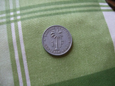 JN. 1 franc 1958 Congo Belgia, nr 2 foto