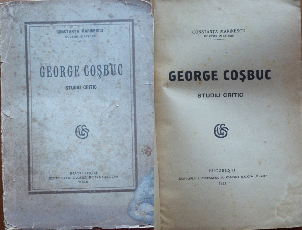 Constanta Marinescu , George Cosbuc , Studiu critic , 1924, Alta editura |  Okazii.ro