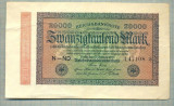 A 352 BANCNOTA-GERMANIA -20 000 MARK-anul 1923-SERIA 147108-starea care se vede, Europa