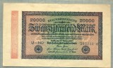 A 354 BANCNOTA-GERMANIA -20 000 MARK-anul 1923-SERIA 595234-starea care se vede