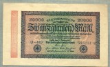 A 354 BANCNOTA-GERMANIA -20 000 MARK-anul 1923-SERIA 595234-starea care se vede, Europa