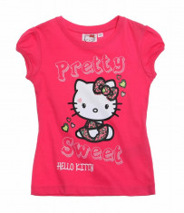 Tricou Hello Kitty roz fuchsia foto