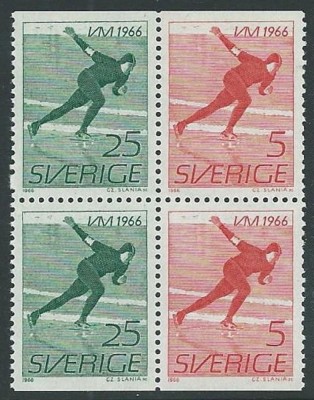 SUEDIA 1966 SPORT ,C.M. PATINAJ TIMBRE NESTAMPILATE foto