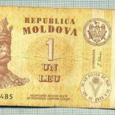 A 367 BANCNOTA- REP. MOLDOVA-1 LEU -ANUL 2006-SERIA 360485-starea care se vede