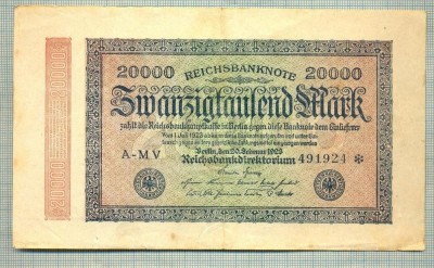 A 358 BANCNOTA-GERMANIA -20 000 MARK-anul 1923-SERIA 491924-starea care se vede foto