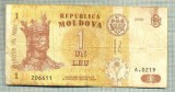 A 366 BANCNOTA- REP. MOLDOVA-1 LEU -ANUL 2006-SERIA 206611-starea care se vede, Europa