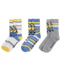 Set de 3 perechi de sosete Minions gri foto