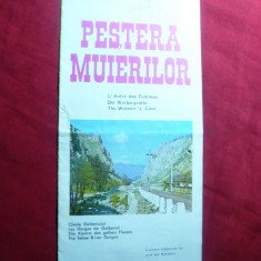 Ghid Turistic- Pliant - Pestera Muierilor , cu planul pesterii 1976