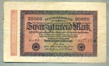 A 351 BANCNOTA-GERMANIA -20 000 MARK-anul 1923-SERIA 057741-starea care se vede, Europa