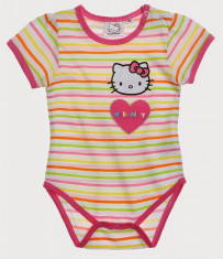 Body cu maneca scurta Hello Kitty multicolor foto