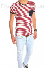 Tricou tip ZARA - tricou barbati - tricou slim fit - tricou fashion - 6351 foto