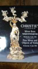 Argintarie de Wentworth, Catalog Licitatie Christies, Londra 1998 foto