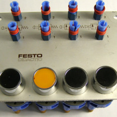 Panou de la Festo Didactic cu 4 push buton-uri pneumatice(858)