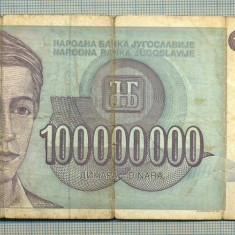 A 412 BANCNOTA-YUGOSLAVIA-100 000 000 DINARA-ANUL 1993-SERIA-starea care se vede