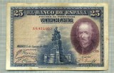 A 439 BANCNOTA- SPANIA- 25 PESETAS -ANUL1928 -SERIA 8431055-starea care se vede, Europa