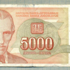 A 410 BANCNOTA-YUGOSLAVIA-5000 DINARA-ANUL 1993-SERIA8726537-starea care se vede