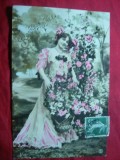 Ilustrata TCV - Florareasa , inc.sec.XX - Felicitare de Craciun Franta