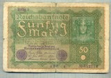 A 469 BANCNOTA-GERMANIA -50 MARK -ANUL 1919-SERIA 312714 -starea care se vede