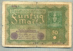 A 469 BANCNOTA-GERMANIA -50 MARK -ANUL 1919-SERIA 312714 -starea care se vede