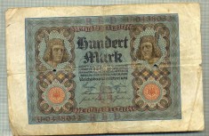A 475 BANCNOTA-GERMANIA -100 MARK -ANUL 1920-SERIA 0438032 -starea care se vede