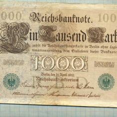 A 452 BANCNOTA-GERMANIA -1000 MARK -ANUL 1910 -SERIA 5824244-starea care se vede