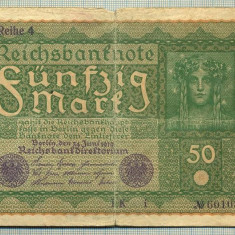 A 473 BANCNOTA-GERMANIA -50 MARK -ANUL 1919-SERIA 601080 -starea care se vede