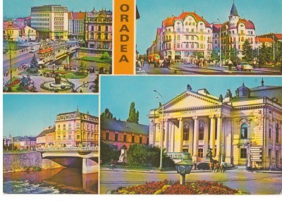 CPI (B7213) CARTE POSTALA - ORADEA. CENTRU, PALATUL VULTURUL NEGRU, TEATRUL foto