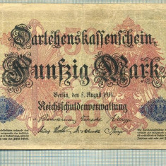 A 468 BANCNOTA-GERMANIA -50 MARK -ANUL 1914-SERIA 4008707 -starea care se vede