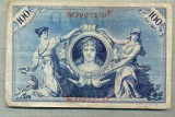 A 487 BANCNOTA-GERMANIA -100 MARK -ANUL 1908-SERIA 3905273 -starea care se vede, Europa