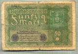 A 471 BANCNOTA-GERMANIA -50 MARK -ANUL 1919-SERIA 801818 -starea care se vede