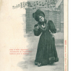 OPERA BOEMA MUZICA GIACOMO PUCCINI CARTE POSTALA 1903 CIRCULATA